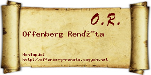 Offenberg Renáta névjegykártya